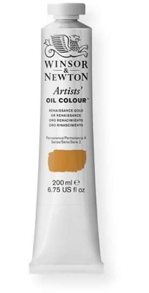 Winsor and Newton 1237573 Artist Oil Colour, 200 ml Renaissance Gold Color; Unmatched for its purity, quality, and reliability; Every color is individually formulated to enhance each pigment's natural characteristics and ensure stability of color; UPC 094376985870 (1237573 WN-1237573 WN1237573 WN1-237573 WN12375-73 OIL-1237573)