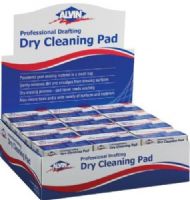 Alvin 1238D Professional Drafting Dry Cleaning Pad Display, 36 per box; Contents 36 pieces of 1238; Pad gently removes mistakes, smudges, and smears from artwork, mat boards, or drawing boards; Will clean up drawing tools; Pad contains finely powdered gum eraser in a soft fabric cover; UPC 88354264118 (1238D 1238-D 12-38-D ALVIN1238D ALVIN-1238-D ALVIN-12-38-D) 