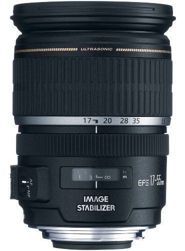 Canon 1242B002 EF-S 17-55 f/2.8 IS USM; 8 for select Canon Digital SLR cameras; cal Length & Maximum Aperture: 17-55mm 1:2.8; Lens Construction: 19 elements in 12 groups; Diagonal Angle of View: 7830' - 2750'; Focus Adjustment: AF with full-time manual; Closest Focusing Distance: 1.15 ft. / 0.35m; Zoom System: 5-group helical zoom (front group moves: 27mm); Filter Size: 77mm; UPC 013803064445 (1242B002 1242B002 1242B002)