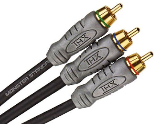 Monster Cable 124645 Model THX V100CV-4 NF Monster Standard THX-Certified 4ft. Component Video Cable - No Frills; Uses three cables to send color signal separately for improved picture; Easy to identify color-coded bands for simple, error-free hookup; High-density double shielding for maximum rejection of RFI and EMI; UPC 050644324116 (124645 124-645 THXV100CV4NF THX-V100CV-4NF THXV100CV-4NF THXV100CVF)