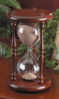 River City Clocks 1260C Sandglass 12" 60 Minute, Cherry finished ash, Accurate to within 60 seconds an hour, UPC 757456999739 (1260 C 1260-C) 