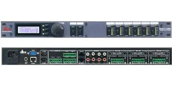 DBX 1260M ZonePRO 12x6 Digital Zone Processor, 12 Inputs/6 Outputs, 6 Balanced Mic/Line Inputs, 4 Unbalanced, Mono-Summed RCA Input Pairs, S/PDIF Input, Microphone Gain per Channel, Pre-Configured Architecture, Two Configurable Input Insert Positions, One Configurable Output Insert Position, AutoWarmth per Output Zone, Link Bus (1260-M 126-0M 12-60M 1260)