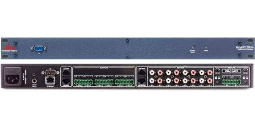 DBX 1261M ZonePRO 12x6 Digital Zone Processor, 12 Inputs/6 Outputs, 6 Balanced Mic/Line Inputs, 4 Unbalanced, Mono-Summed RCA Input Pairs, S/PDIF Input, Microphone Gain per Channel, Pre-Configured Architecture, Two Configurable Input Insert Positions, One Configurable Output Insert Position, AutoWarmth per Output Zone, Link Bus (1261-M 126-1M 12-61M 1261)