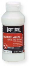 Liquitex 126608 High Gloss Varnish 8oz; Low viscosity, fluid; Translucent when wet, clear when dry; 100 percent acrylic polymer varnish; Water soluble when wet; Good chemical and water resistance; Dry to a non tacky, hard, flexible surface that is resistant to dirt retention; Resists discoloring due to humidity, heat and ultraviolet light; Depending upon substrate, allows moisture to pass through; UPC 094376945676 (126608 GLOSS-126608 VARNISH-126608 VARNISH126608 LIQUITEX126608 LIQUITEX-126608) 