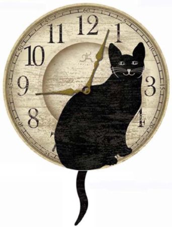 Infinity Instruments 12684 Novelty Wagging Cat Wall Clock, 14