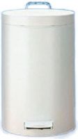 Brabantia 127021 Pedal Bin, 12 Litre Garbage Trash Bin with Removable plastic or metal (fire resistant) inner bucket - White (127021 127 021 127-021 1270-21) 