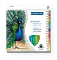 Staedtler 1270C24 Triangular Colored Pencils 24-Set; Easy to grip, ergonomic shape; Brilliant colors are soft and blendable; Easy to sharpen; Color core is 2.9 mm in diameter; AP certified in accordance with ASTM D-4236; 24-Set; Assorted colors; Shipping Weight 0.39 lb; Shipping Dimensions 0.5 x 7.5 x 8.00 in; UPC 031901950484 (STAEDTLER1270C24 STAEDTLER-1270C24 STAEDTLER/1270C24 ARTWORK) 
