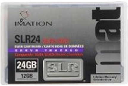 Imation 12725 SLR-24 Data Cartridge, 12GB Native and 24GB Compressed Storage Capacity, 1514.99 ft Storage Tape Length, 0.25 