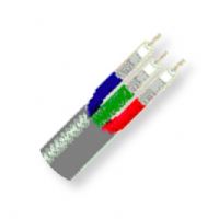 BELDEN1277P008500, Model 1277P, 3-Coax, 25 AWG, Mini High-Resolution, RGB Video Coax Cable; Gray Color; Plenum-CMP Rated, 3-25 AWG solid Tinned copper conductors; FPFA insulation; Duofoil Tape and Tinned copper interlocked serve shield; Inner PVDF jackets, PVC jacket; UPC 612825110187 (BELDEN1277P008500 TRANSMISSION CONNECTIVITY IMAGE WIRE) 