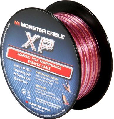 Monster 127864-00 Model XPMS-50 MKII XP Compact High Performance 50 ft. (15.24m) Speaker Cable, Patented Magnetic Flux Tube Construction, Time Correct Windings, LPE Insulation, Flexible Round Clear Jacket, UPC 050644459085 (12786400 127864 00 XPMS50MKII XPMS-50-MKII)
