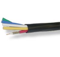 BELDEN1278RB591000 Model 1278R Coaxial, Mini Hi-Resolution Component Video Cable, Black-Matte Color; 25 AWG solid .018" tinned copper conductors; Gas-injected FHDPE insulation; Duobond foil plus a tinned copper interlocked serve shield (95 Percent coverage); PVC inner jacket; PVC jacket; Dimensions 1000 feet (length), Weight 55 lbs; Shipping Weight 60 lbs; UPC 612825355175 (BELDEN1278RB591000 TRANSMISSION CONNECTIVITY WIRE IMAGE) 