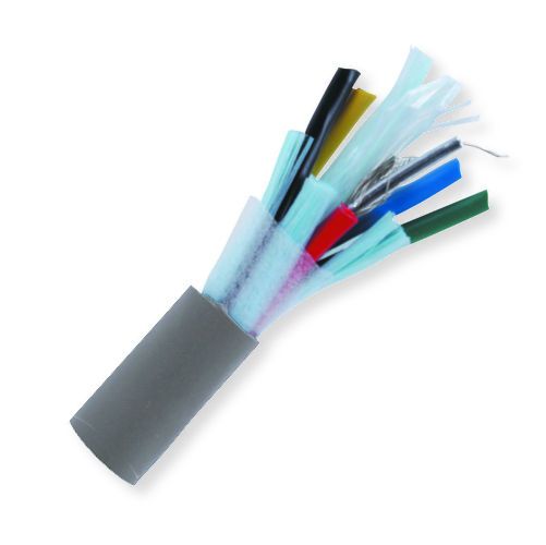 Belden 1279P 0081000, Model 1279P; 25 AWG, 5-Coax, CMP Plenum-Rated, RGB Video, Mini Hi-Res Coax Cable; Gray; 25 AWG solid tinned copper conductors; Foam FEP insulation; Duobond foil Tape and Tinned copper interlocked serve shield; Inner PVC jackets; PVC jacket; UPC 612825110231 (BTX 1279P0081000 1279P 0081000 1279P-0081000)