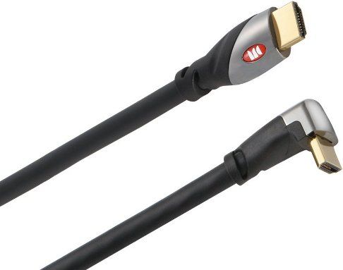 Monster 128031 model MC 1000HD-2M RT Ultra-High Speed Right Angle HDTV HDMI Cable, 1 x 19 pin HDMI Type A - male Left Connectors, 1 x 19 pin HDMI Type A - male Right Connectors, HDMI Interface Supported, 6.6 ft Length, Ultimate 1080p Full HD picture and sound from the largest HDTVs, advanced projectors, and digital AV sources, Delivers up to 7.1 lossless digital surround sound for the ultimate movie, music, and game experience (128031 12-8031 12 803 1MC 1000HD 2M RT MC1000HD2MRT)