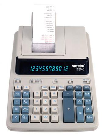 Victor 12806 2-Color Printing Calculator, 12-Digit Display, 2-Color Printing Calculator Line/Second Speed (1280-6, VICTOR 12806)