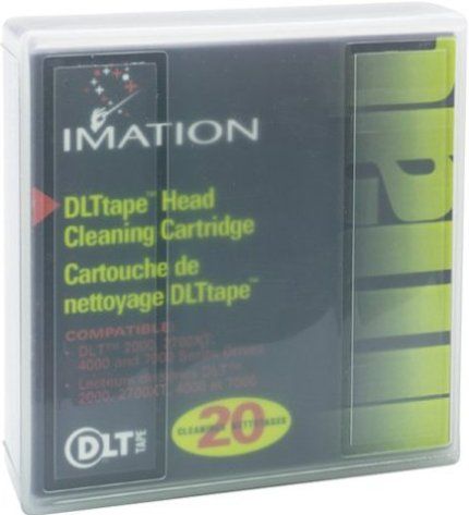 Imation 12919 DLT Cleaning Cartridge - 20 Cleanings, DLT Tape Technology, Linear Serpentine Recording Method, 1.25