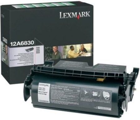 Lexmark 12A6830 Black Return Program Print Cartridge For use with Lexmark X522, X520, X522s, T520, T520n, T522, T520d, T522n, T520dn and T522dn Printers, Average Yield 7500 standard pages Declared yield value in accordance with ISO/IEC 19752, New Genuine Original Lexmark OEM Brand, UPC 734646244732 (12-A6830 12A-6830)