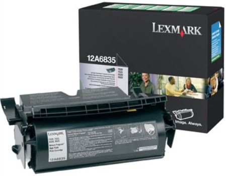 Lexmark 12A6835 Black Laser Print Cartridge For use with T520/522 printers, Up to 20,000 pages @ approximately 5% coverage, New Genuine Original OEM Lexmark Brand, UPC 734646244749 (DM-123D DM 123D DM123-D DM123)
