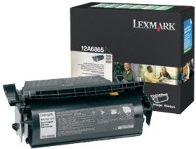 Lexmark 12A6865 High Yield Return Program Print Black Toner Cartridge, For use with T620 T620DN T620IN T622 T622DN T622IN T622N and X620E printers, 30,000 standard pages Declared yield value in accordance with ISO/IEC 19752, New Genuine Original OEM Hewlett Packard, UPC 734646205801 (12A 6865 12A-6865)