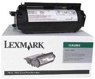 Lexmark 12A6869 Print Cartridge For use with the Lexmark T620, T620n, T620in, T620dn, Lexmark T622, T622n, T622dn, T622in and Lexmark X620e MFP, High Yield, Return Program, Average Cartridge Yield 30000 standard pages Declared yield value in accordance with ISO/IEC 19752, New Genuine Original OEM Lexmark brand, UPC 734646205818 (12A6869 12A-6869 12A 6869 12-A6869)