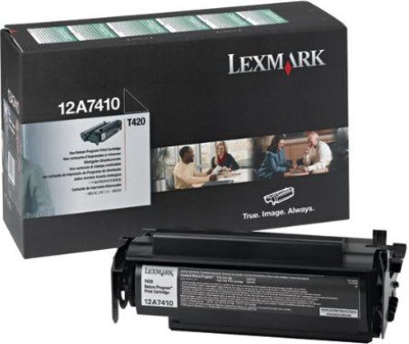 Lexmark 12A7410 Black Return Program Print Cartridge, Works with Lexmark T420d and T420dn Printers, 5000 standard pages Declared yield value in accordance with ISO/IEC 19752, New Genuine Original OEM Lexmark Brand (12A-7410 12A 7410 12-A7410 12 A7410)