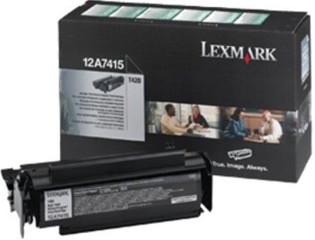 Lexmark 12A7415 Black High Yield Return Program Print Cartridge, Works with Lexmark T420d and T420dn Printers, 10000 standard pages Declared yield value in accordance with ISO/IEC 19752, New Genuine Original OEM Lexmark Brand (12A-7415 12A 7415 12-A7415 12A7-415)