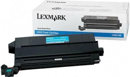 Lexmark 12N0768 Cyan Toner Cartridge, Works with Lexmark C910 C912 C910dn C910fn C910in C910n C912dn C912fn C912n and X912e Printers, Up to 14000 pages @ approximately 5% coverage, New Genuine Original OEM Lexmark Brand (12N-0768 12N 0768 12-N0768)