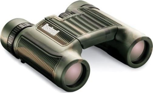 Bushnell 130106 model H2O Compact Foldable Binocular - Camouflage, Roof Prism Type, 10x Magnification, 25 mm Objective Lens Diameter, 6.5 Angle of View, 342' at 1000 yd / 113.54 m at 1000 m Field-of-View, 15' / 4.57 m Minimum Focus Distance, 2.1 mm Exit Pupil Diameter, 13.5 mm Eye Relief, Center Focus Type, Multi-Coated Optics, Wide Angle AAoV, Folding Closed Bridge, Nitrogen-Purged - Waterproof and Fogproof, UPC 029757130112 (130106 130-106 130 106)