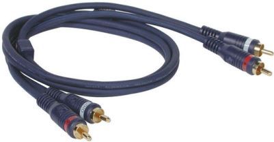 Cables To Go 13032 Velocity 3.3'/1 Meter RCA Stereo Audio Cable, Blue, Color coded, fully molded connectors, Ultra flexible PVC jacket, 24K gold plated contacts, Weight 0.170 Lbs, UPC 757120130321 (13-032 130-32)