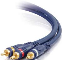 Cables To Go 13038 Velocity 12 Ft. RCA Audio/Video Cable, Blue; Efficiently use one cable to connect composite audio and video, enjoy excellent sound and video quality for today's home theater applications; Carries Composite Video and Stereo Audio signals; Twisted pair wire for audio clarity; Braided shield to protect from interference; Weight 1.120 Lbs; UPC 757120130383 (13-038 130-38) 