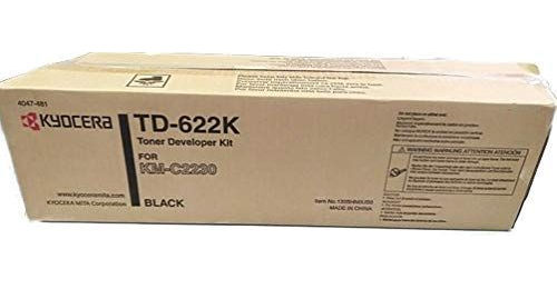 Kyocera 1305HN0US0 Model TD-622K Black Toner Developer Kit For use with Kyocera KM-C2230 Laser Printer, Up to 80000 Pages Yield Based On @ 5% Coverage, UPC 700580285797 (1305-HN0US0 1305H-N0US0 1305HN-0US0 TD622K TD 622K)