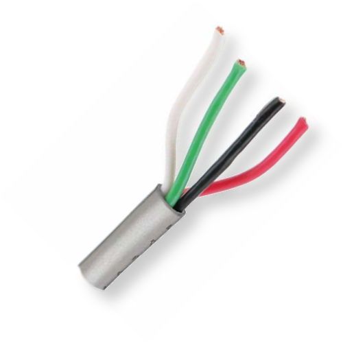 Belden 1308A 1SL1000, Model 1308A, 16 AWG, 4-Conductor, Speaker Cable; White; CL3 AND CM-Rated; 4-16 AWG stranded high conductivity Bare Copper conductors with polyolefin insulation; PVC jacket with sequential footage marking every two feet; For Indoor and Outdoor use; UPC 612825111399 (BTX 1308A1SL1000 1308A 1SL1000 1308A-1SL1000 BELDEN)