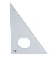 Alvin 130C-18 Clear Professional Acrylic Triangle 30/60 degrees 18", Color Clear; Will not discolor or warp with age and handling; The machined finish and hand polished edges of the C Series (clear) meets or exceeds government specifications; Supplied in poly bag with hanging hole; Shipping Weight 0.38 lb; Shipping Dimensions 18.00" x 10.50" x 0.12"; UPC 088354102557 (130C18 130C/18 130-C18 ALVIN130C18 MEASURING TOOL) 