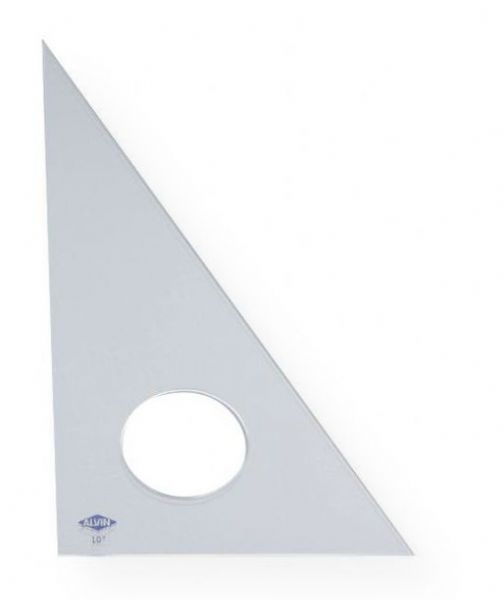 Alvin 130C-4 Clear Professional Acrylic Triangle 30/60 degrees 4