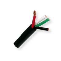 BELDEN1312A0101000, Model 1312A, 12 AWG, 4-Conductor, High Conductivity, Speaker Cable; Black; CL3 and CM-Rated; 4-12 AWG stranded high conductivity bare copper conductors with polyolefin insulation; PVC jacket with sequential footage marking every two feet; UPC 612825111665 (BELDEN1312A0101000 TRANSMITION PLUG WIRE ELECTRICITY) 
