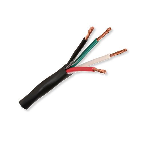 BELDEN1317SB0101000, Model 1317SB, 12 AWG, 4-Conductor, Shipboard Speaker Cable; Black; CMG-LS_Rated; 12 AWG Tinned Copper stranded conductors; Polypropylene insulation; LSZH jacket with ripcord; UPC 612825111801 (BELDEN1317SB0101000 TRANSMISSION CONNECTIVITY WIRE PLUG) 