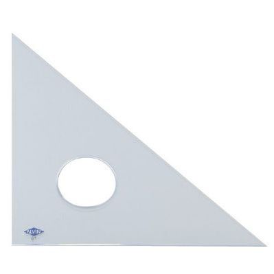 Alvin 131C-14 Clear Professional Acrylic Triangle 45/90 degree 14 inches, Color Clear; Will not discolor or warp with age and handling; The machined finish and hand polished edges of the C Series (clear) and F Series (fluorescent) meet or exceed government specifications; Shipping Dimensions 14.00 x 14.00 x 0.12 inches; Shipping Weight 0.38 lb; UPC 088354104308 (131C/14 131C14 ALVIN131C-14 ALVIN131C/14 MEASURING TOOL)