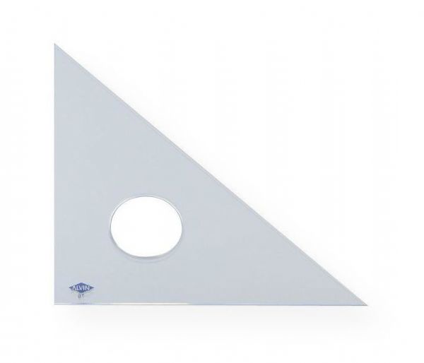 Alvin 131C-4 Clear Professional Acrylic Triangle 45/90 degrees 4