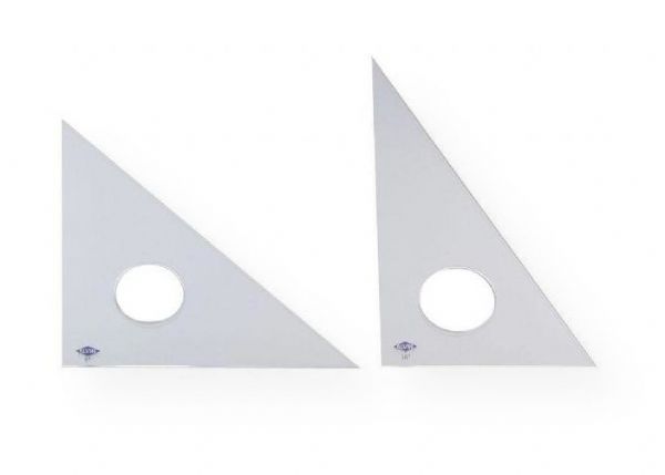 Alvin 131C-6 Clear Professional Acrylic Triangle 45/90 degrees 6