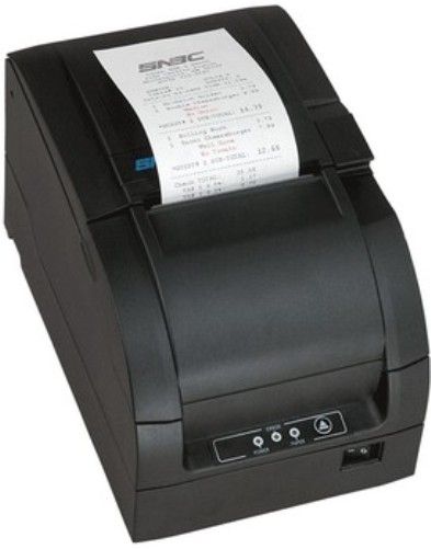 SNBC 132083-E Model BTP-M300D Manual Tear Impact Receipt Printer with Ethernet Interface, Dark Gray; Two-Color Print  Uses Industry Standard ERC-38 Ribbon Cartridge; Fast 4.7 Lines per Second/ / 19.6mm per Second Print Speed; Drop and Print Paper Loading; Stores and Prints Logo Images; Built-In Wall Mount Capability; Paper-End Sensor (132083E 132083 132-083-E 1320-83-E BTPM300D BTP M300D BTPM-300D BT-PM300D)