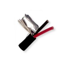 BELDEN1320SB0101000, Model 1320SB, 18 AWG, 2-Conductor, CMG-LS-Rated, Fire Alarm, Low Smoke Zero Halogen, Shipboard Cable; Black; ABS Type Approved; 18 AWG solid bare copper conductors, Ceramifiable silicone insulation; Beldfoil shield with drain wire; LSZH jacket; PVC jacket; UPC 612825111856 (BELDEN1320SB0101000 TRANSMITION INDICATOR WIRE PLUG) 
