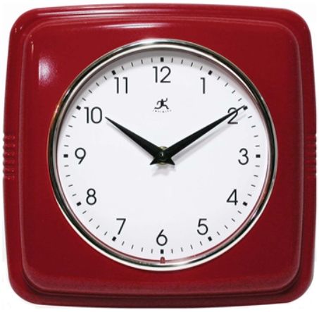 Infinity Instruments 13228RD-2446 Purity Red Wall Clock, 9.5