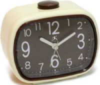 Infinity Instruments 13229IV-2449BR That 70s Alarm Clock, Retro Ivory & Brown Plastic, Second Hand Matching Case, L 3.5" X W 4.5" X D 2", UPC 731742002297 (13229IV2449BR 13229IV 2449BR 13229IV/2449BR) 