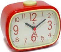 Infinity Instruments 13229RD-2449IV That 70s Alarm Clock, Retro Red & Ivory Plastic, Second Hand Matching Case, L 3.5" X W 4.5" X D 2", UPC 731742000453 (13229RD2449IV 13229RD 2449IV 13229RD/2449IV) 