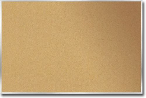 Ghent 1323-1 Aluminum Frame Traditional Cork Bulletin Board, 2' x 3'; Natural cork surface is self-healing to provide years of reliable service; Frame is satin anodized aluminum; Cork laminated on a 0.38