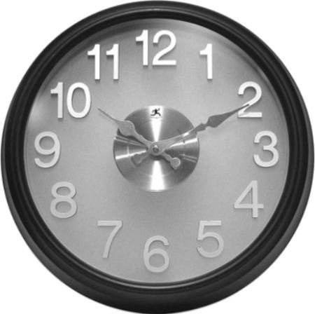 Infinity Instruments 13314BK-2510 The Onyx Wall Clock, 15