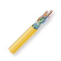 Belden 1351A 0041000, Model 1351A, 23 AWG, RG-59, 4-Pair CAT6 Premise Horizontal F/UTP Cable; Yellow Color; Riser-CMP Rated; Solid bare copper conductors; Polyolefin insulation; Polyester separator; Overall Beldfoil shield; PVC jacket; UPC 612825112419 (BTX 1351A0041000 1351A 0041000 1351A-0041000 BELDEN) 