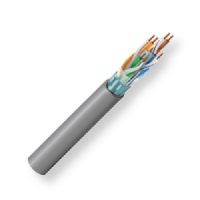 Belden 1351A 0081000, Model 1351A, 23 AWG, RG-59, 4-Pair CAT6 Premise Horizontal F/UTP Cable; Gray Color; Riser-CMP Rated; Solid bare copper conductors; Polyolefin insulation; Polyester separator; Overall Beldfoil shield; PVC jacket; UPC 612825112433 (BTX 1351A0081000 1351A 0081000 1351A-0081000 BELDEN) 
