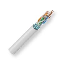 BELDEN1352A0091000, Model 1352A, 23 AWG, RG-59, 4-Pair CAT6 Premise Horizontal F/UTP Cable; White Color; Plenum-CMP-Rated; 23 AWG solid bare copper conductors; FEP insulation; Polyester separator; Overall Beldfoil shield; Flamarrest jacket; UPC 612825112488 (BELDEN1352A0091000 WIRE TRANSMISSION CONNECTIVITY CONDUCTORS) 
