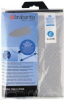 Brabantia 136702 Replacement Ironing Table Cover 124 x 45 cm, Silicone, Fastened with cord binder and pull string tightener, Heavy duty pure cotton - washable and colour-fast, 100% cotton with 2 mm foam layer, Dimensions (HxW) 124 x 45 cm (136-702 136 702) 