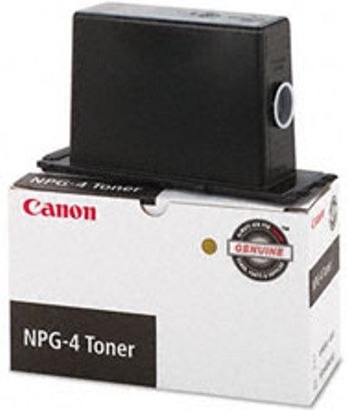 Canon 1375A004AA Model NPG4 Black Copier Toner Cartrigde for use with NP4030, NP4050 and NP4080 Copiers, Estimated 15000 page yield at 5% coverage, New Genuine Original OEM Canon Brand (1375-A004AA 1375 A004AA 1375A004A 1375A004 NPG-4)